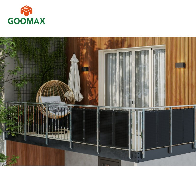 Balcony Solar Hook Photovoltaic PV Panel Kits System Railing Apartment Installation Mounting Racking Structure Design Balcony Power Plant Home