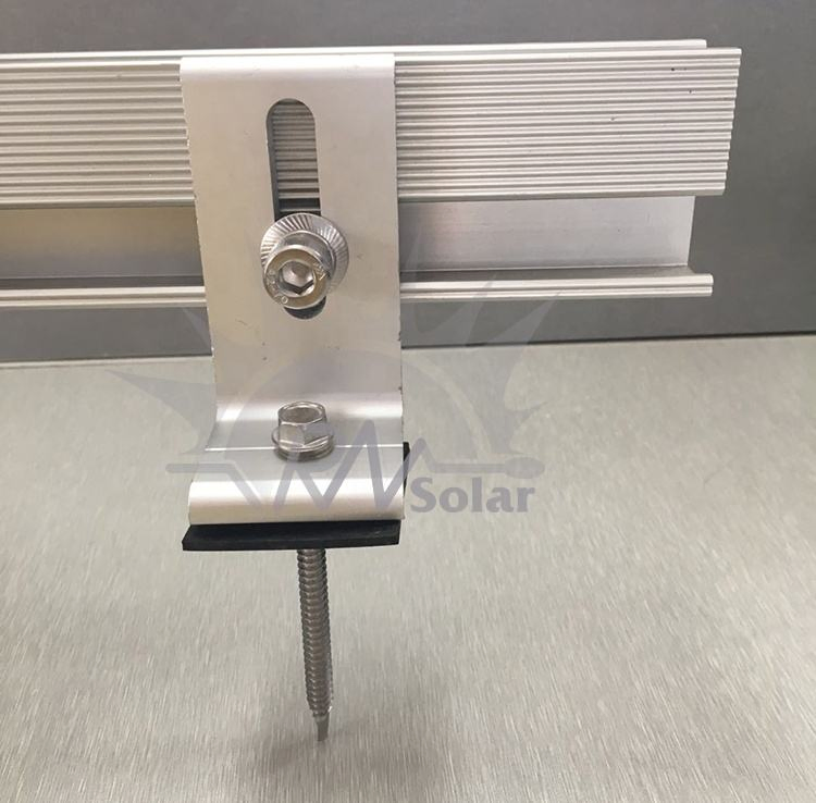 Wholesale Metal Roof Panel Mounting L Feet Aluminum Alloy Solar Tin Roof Mounting Structure L Foot for Wooden Beam