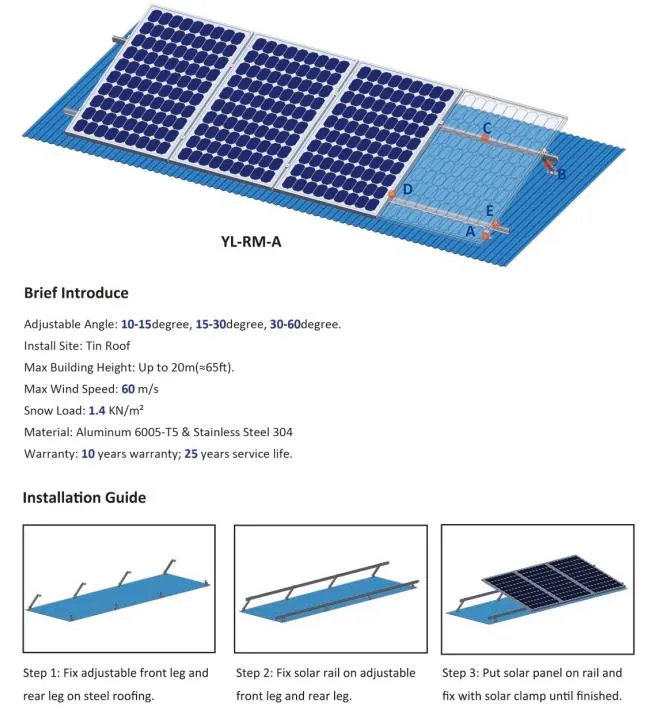 Adjustable Tin Roof Mounting