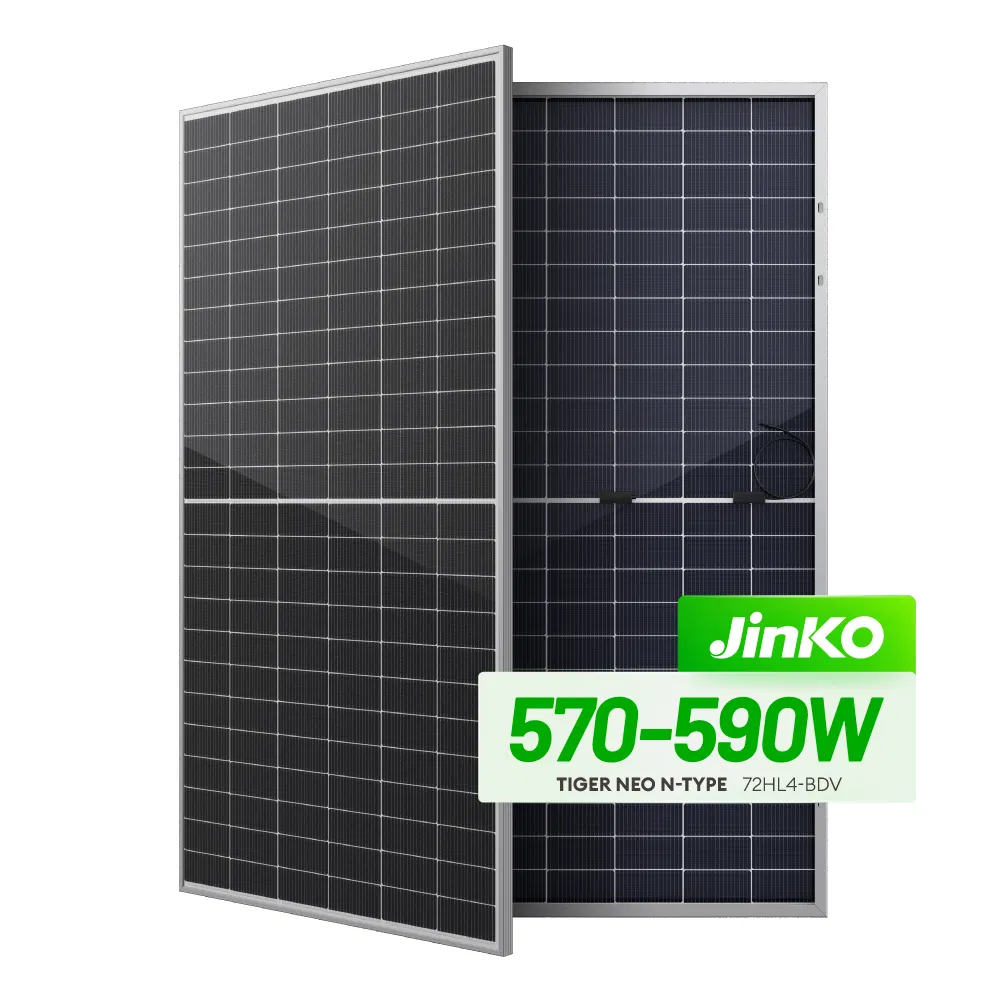 Jinko N-Type Half Cell Solar Panel 570W 575W 580W 585W 590W Mono Solar Panel Wall Mount