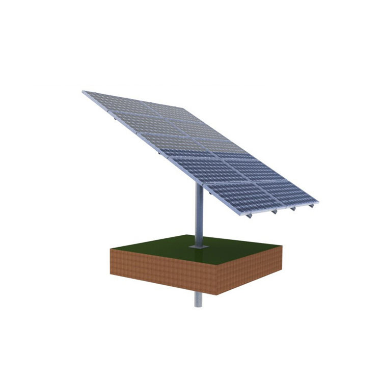 Adjustable 10-15 Deg 15-30 Deg 30-60 Deg Pole Type Solar Panel Stand Mount Rotated