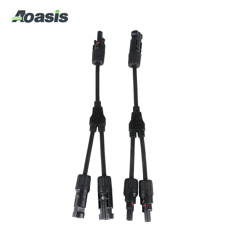 Aoasis PV-Bmy4 4-to-1 Mc4 Cable Solar Connector Y Branch PV Connector 1000V