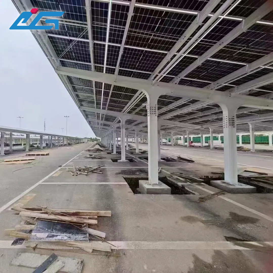 Customizable Nine-Post Steel Solar Carport Structure From China