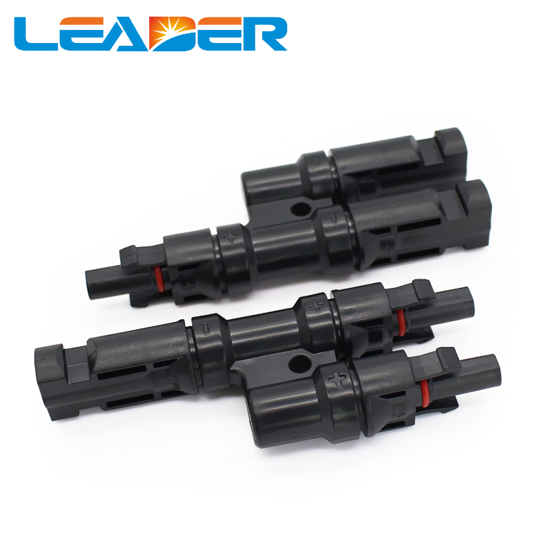 Leader 2 to 1 High Voltage 1000V 2t Mc4 IP68 T Branch Solar Panels Connector