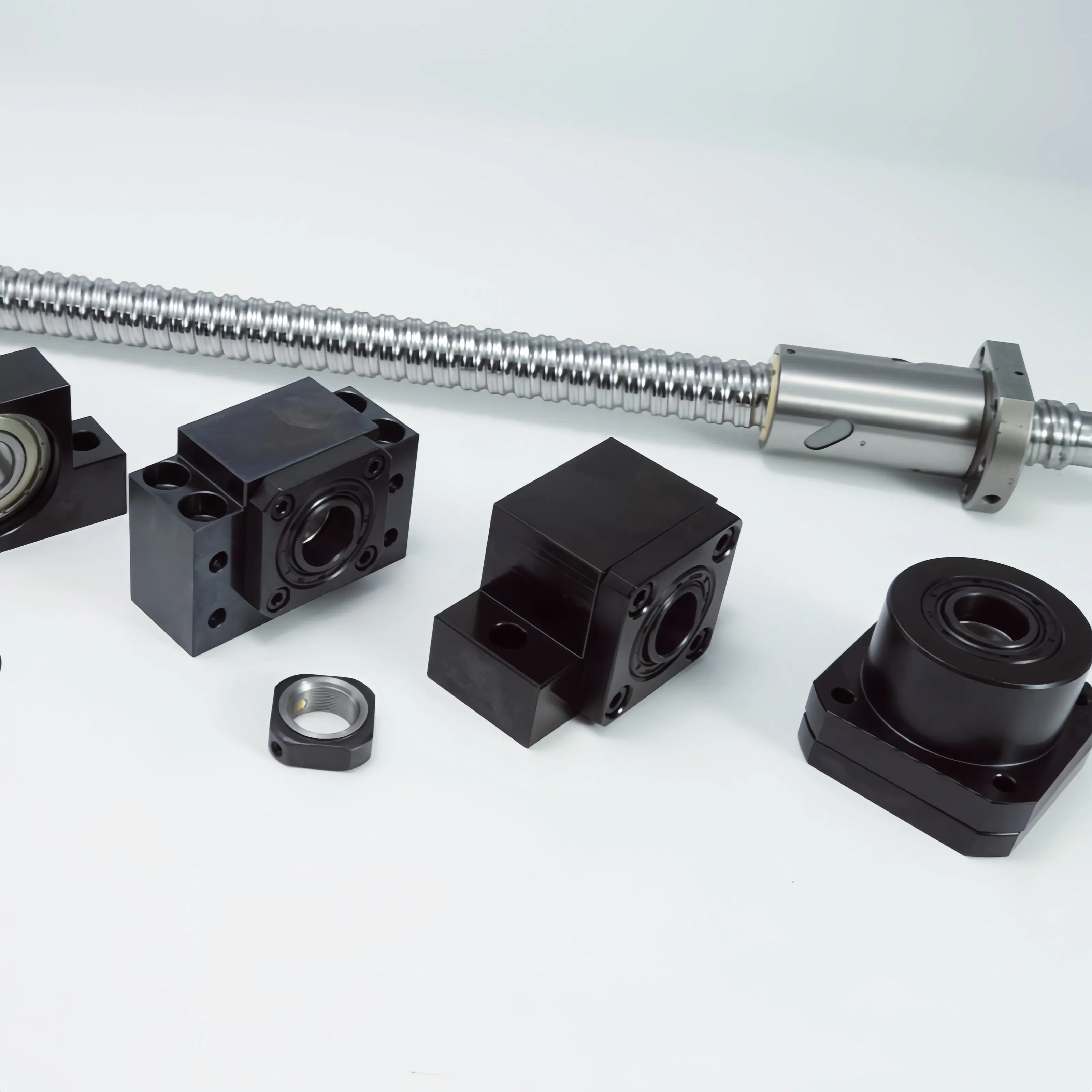 Precision C3 C5 C7 Ground Rolled Roller Right and Left Hand Thread Big/Miniature Steel Linear Motion Shaft Lead (4mm-100mm) with Nut for CNC Machine Ball Screw