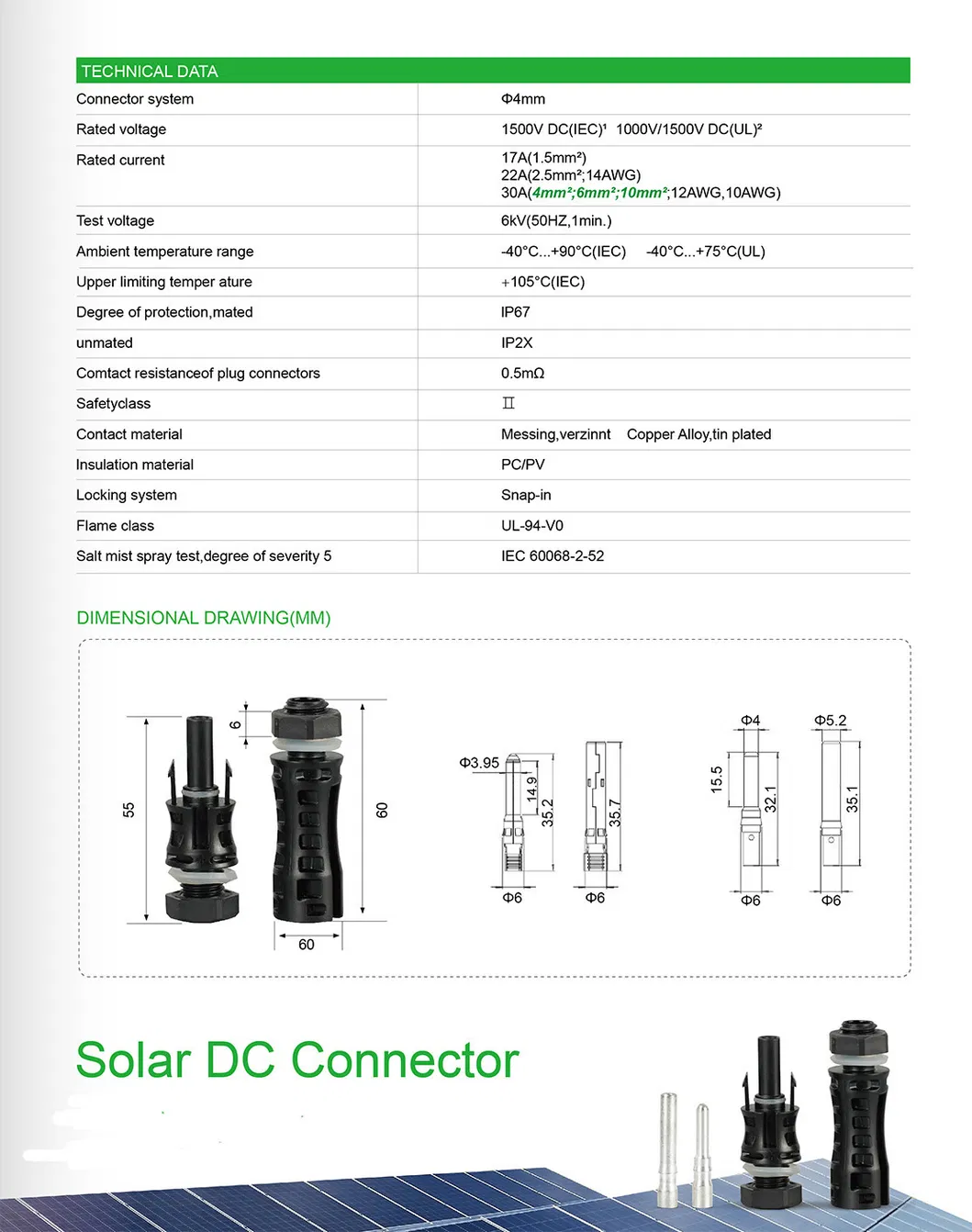 Solar Mc4 Energy System Connector 3