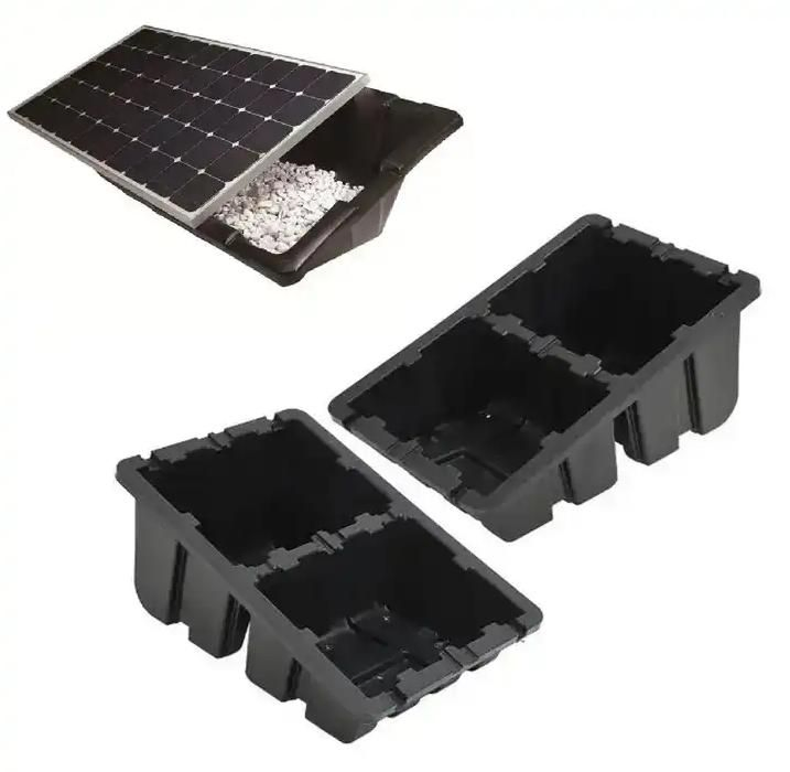 Factory Plastic Solar Mounting System Support Ballasted for Flat Roof System Plastic Bucket in Stock