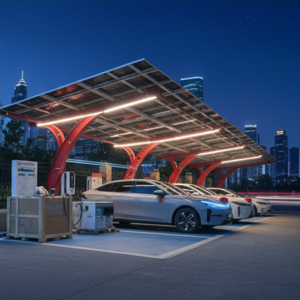 Customizable Nine-Post Steel Solar Carport Structure From China