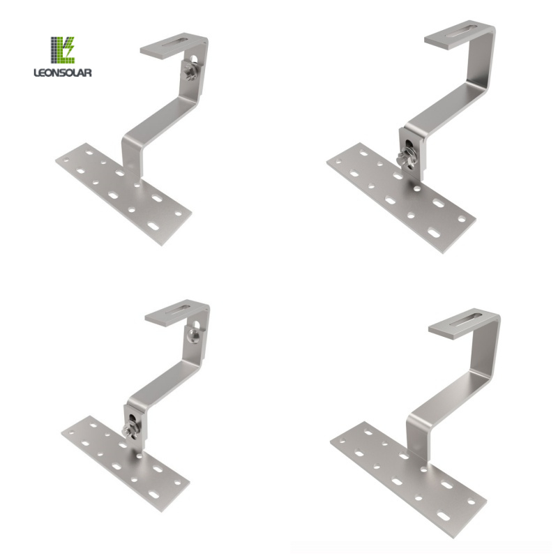 Solar Mounting System Power Mount Bracket Tile Roof Double Adustable Bracket Hook for Panel