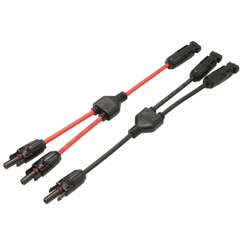 Solar Energy Y Branch Connector 30A1000V DC IP67 Waterproof for Photovoltaic Parallel Connection with Male Female Mc4 Connectors