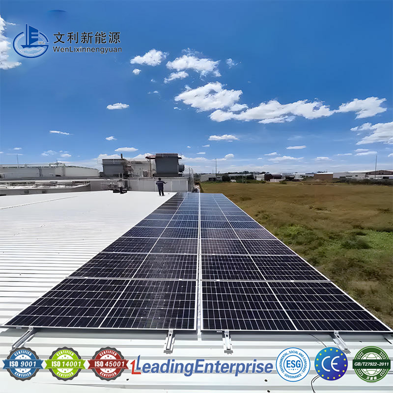 Solar Ballasted Roof Mounting System with Flat Roof Steel Rack Galvanized Steel Channel Profile