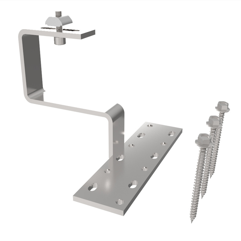 China Factory SUS304 Stainless Steel Bracketing Solar Tile for Solar PV Panel Mounting System Roof Panel Hook