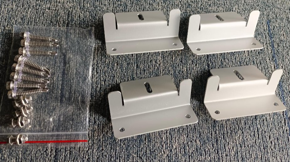 Custom Aluminum Z Shape Solar Panel Mounting Bracket with Hardware for RV Boat off Grid