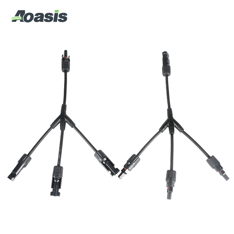Aoasis PV-Bmy4 4-to-1 Mc4 Cable Solar Connector Y Branch PV Connector 1000V