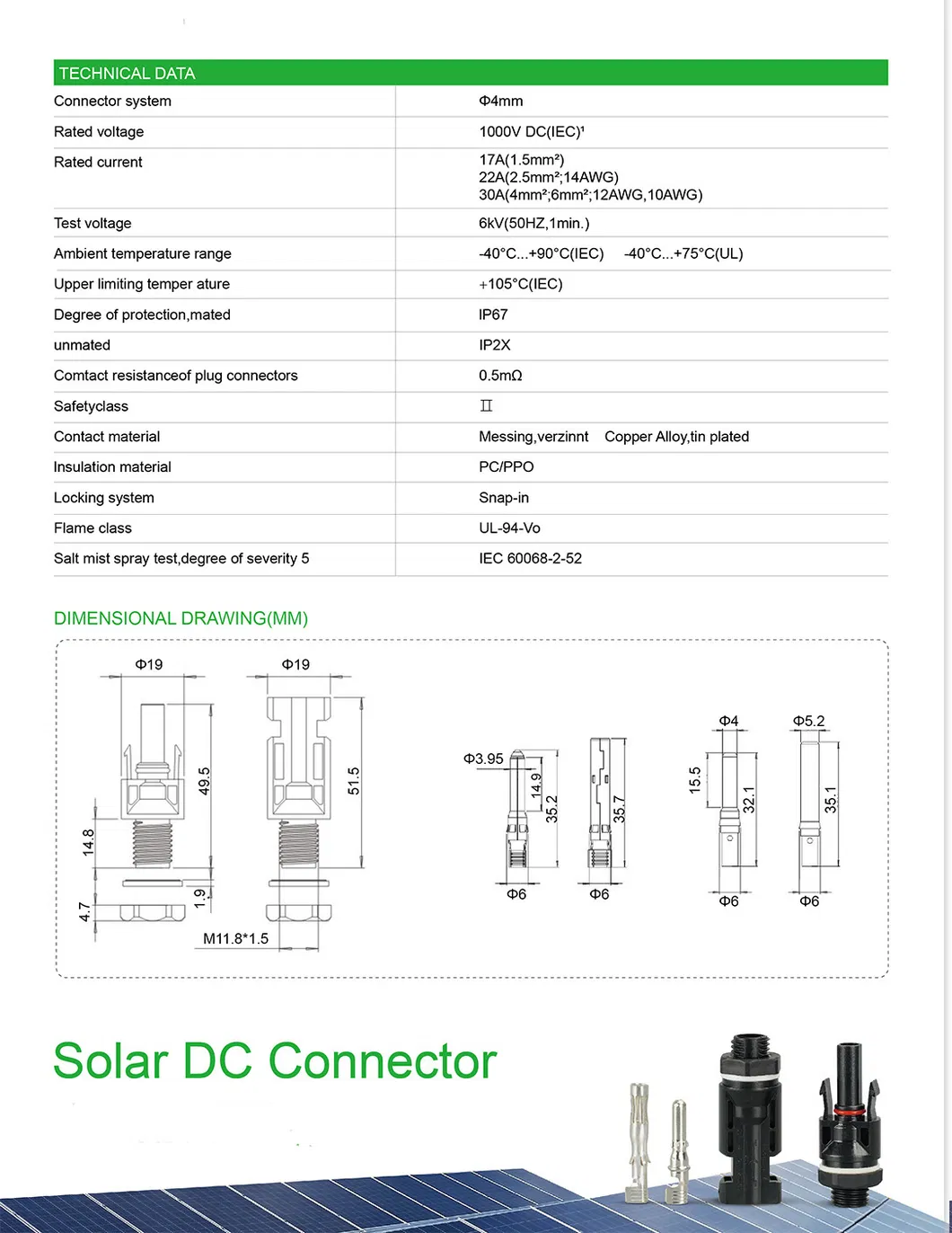 Solar Mc4 Energy System Connector 2