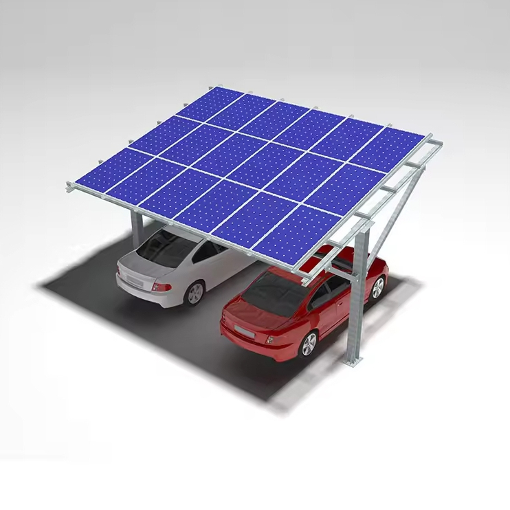 New Design Support Custom Colour Solar Carport Manufacturers with PV Parking Structure