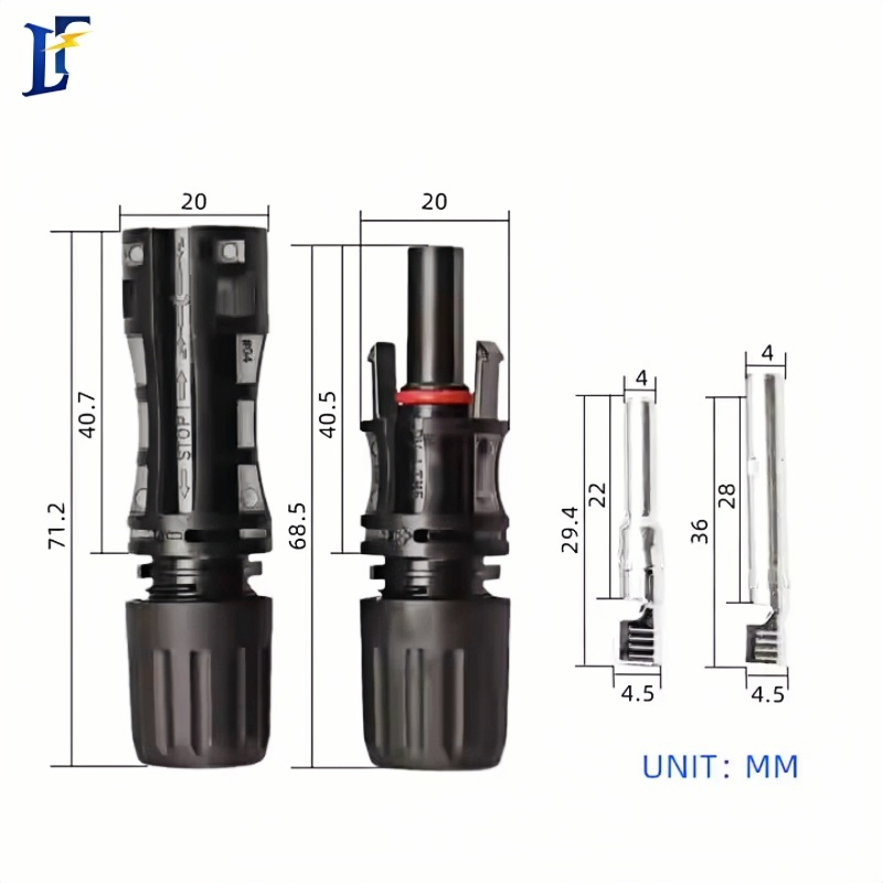 Solar Panel Mc4 Connectors - IP68 Protection &amp; High-Temperature Resistance