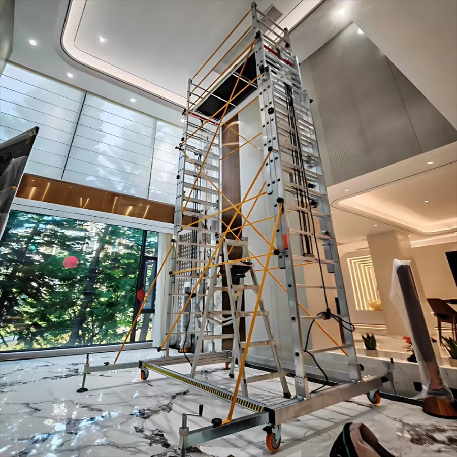 230kg Capacity Lifting Rope Suspended Working Lift Aerial Tower Ladder Lifting Platform