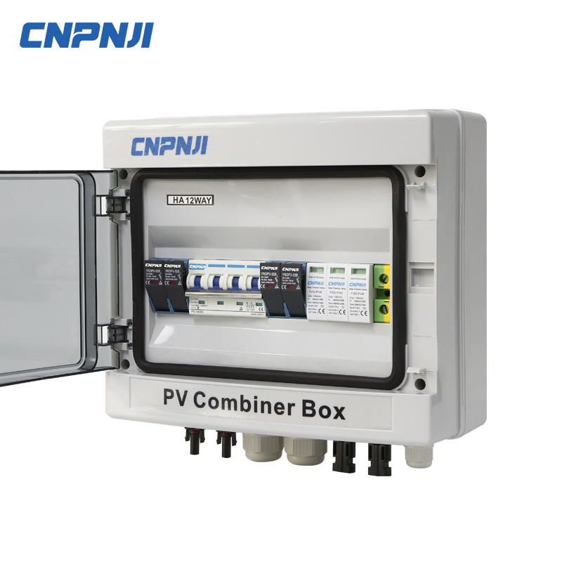 Solar DC Combiner Box IP65 Plastic PV Combiner Box 2 in 1 out Waterproof 1000V