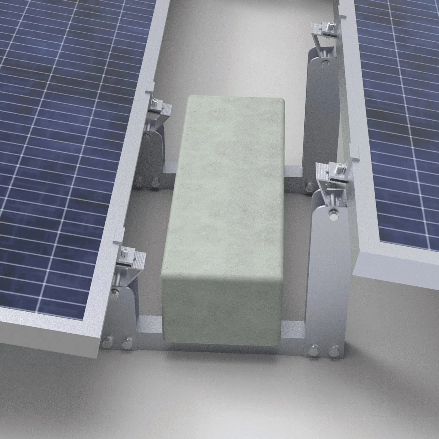 Solar Panel Support Structure Flat Roof Ballasted Photovoltaic Mounting System