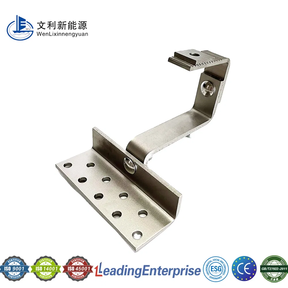 High Quality Factory Direct Photovoltaic Stainless Steel Bracket Metal Solar Tile Roof Hook for Solar Panel Mounting