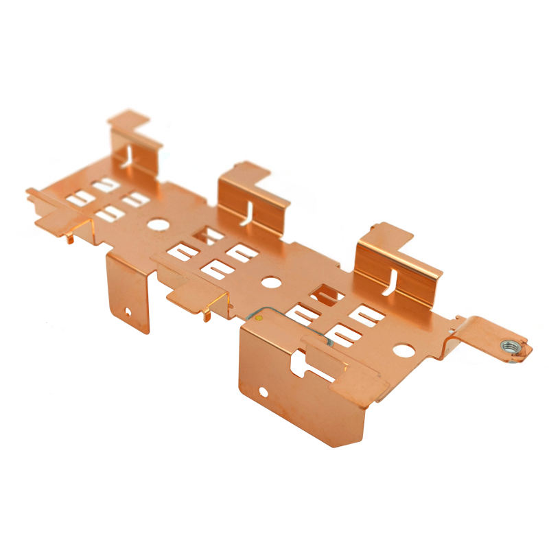 Customized Rivet Pressing Bent Busbar Bracket in High-Quality Copper Material