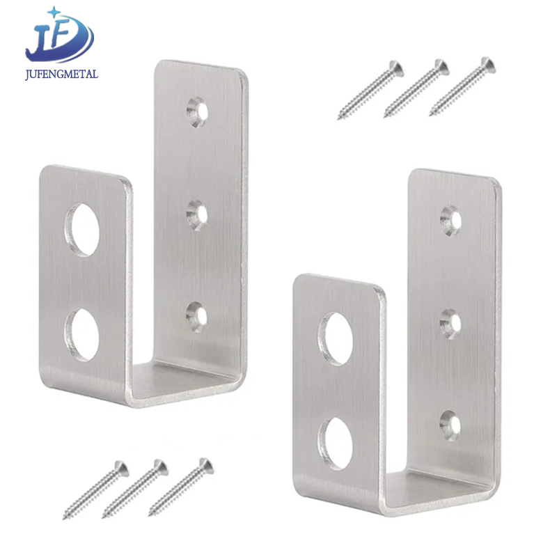 Manufacturer Customized Aluminum U Bracket with Stainless Steel Zinc-Plated Wall Mount Bracket