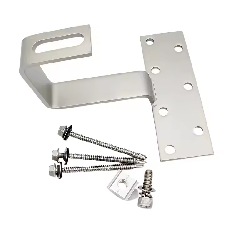 China Factory SUS304 Stainless Steel Bracketing Solar Tile for Solar PV Panel Mounting System Roof Panel Hook