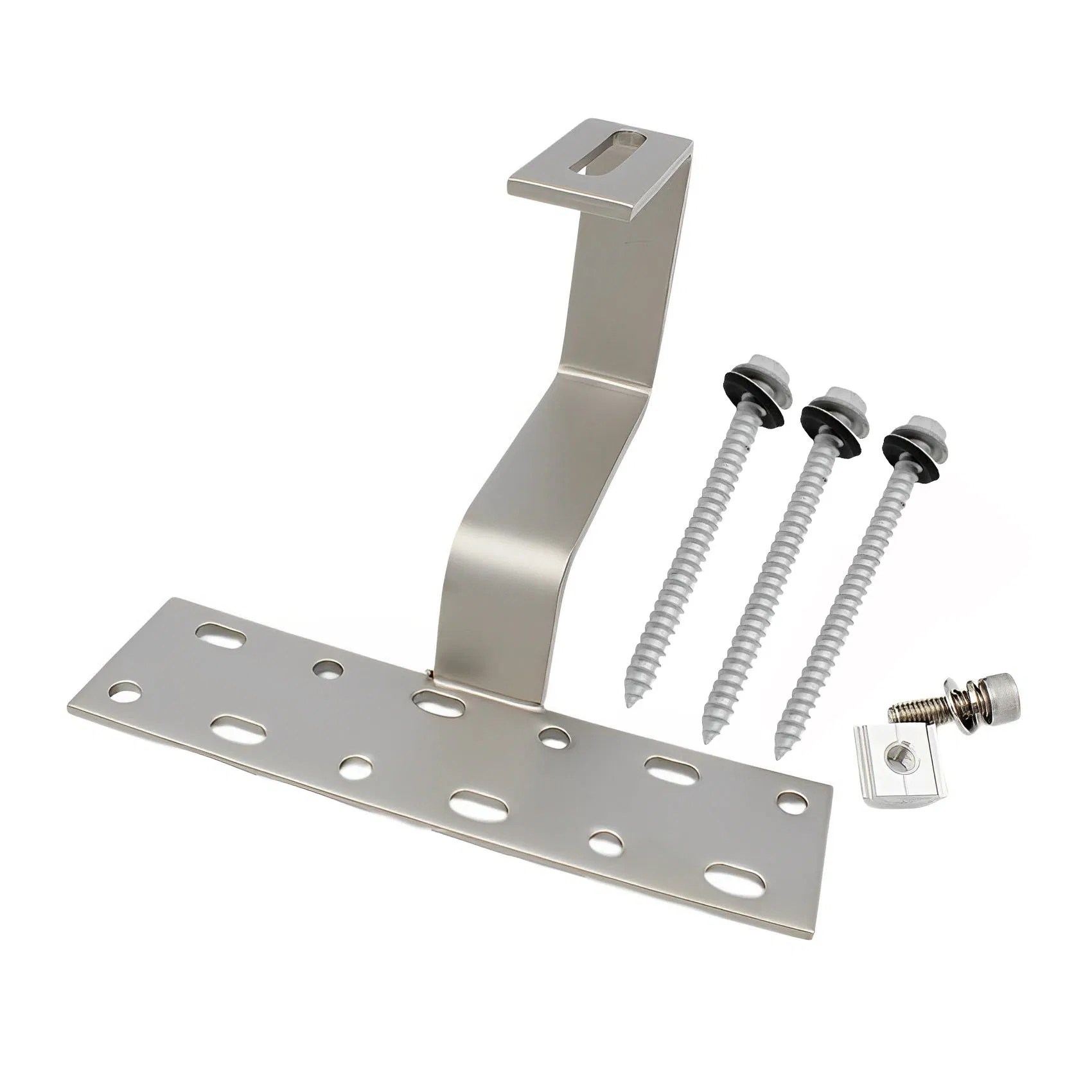 China Factory SUS304 Stainless Steel Bracketing Solar Tile for Solar PV Panel Mounting System Roof Panel Hook