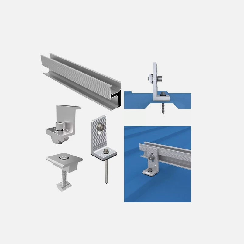 Solar Aluminum Rail L Feet Hanger Bolt Solar Mount for Metal Roof