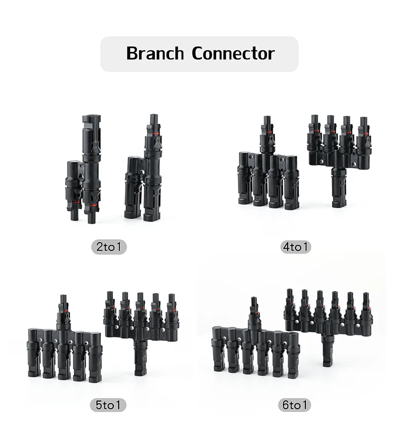 MC4 T branch solar connector 4 to 1