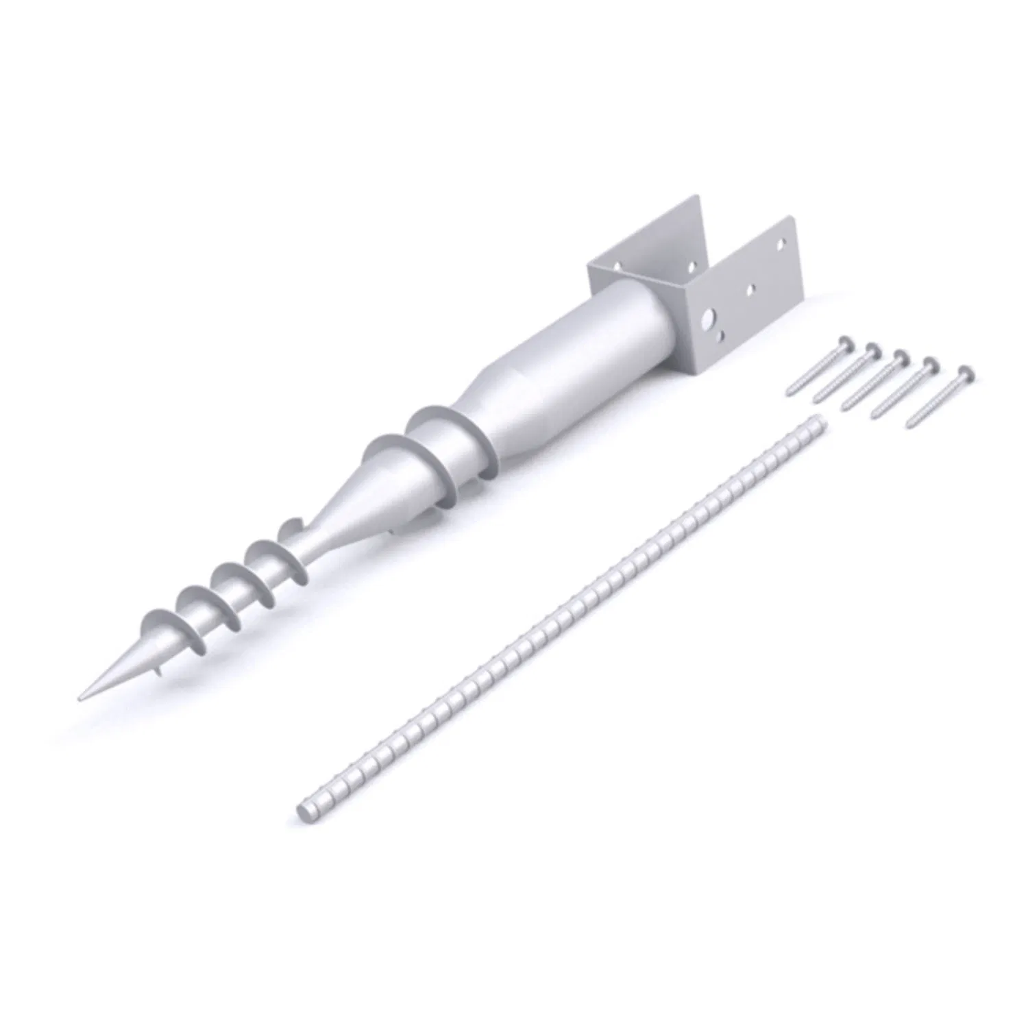 No Dig Ground Anchor – Screw in Post Stake Fits Standard 4X4 Post (3.5" X 3.5" Inch) – Great for Mailbox Posts and Fence Posts