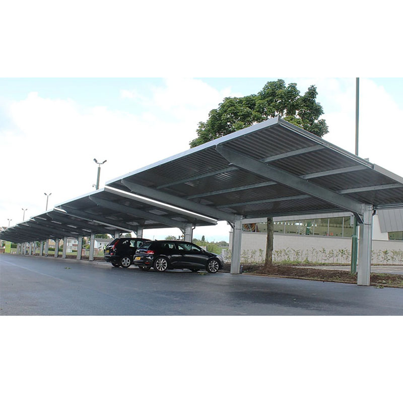 Adjustable 1 MW Grounding System Ground Mount Steel Solar Carports