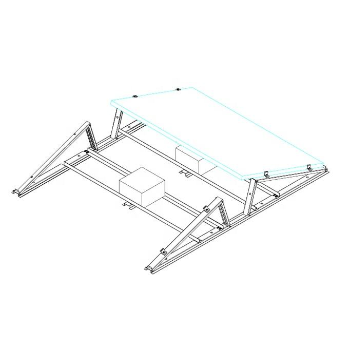 High Ease of Use and Easy Installation Solar Flat Roof Ballasted Mounting System Triangles Bracket