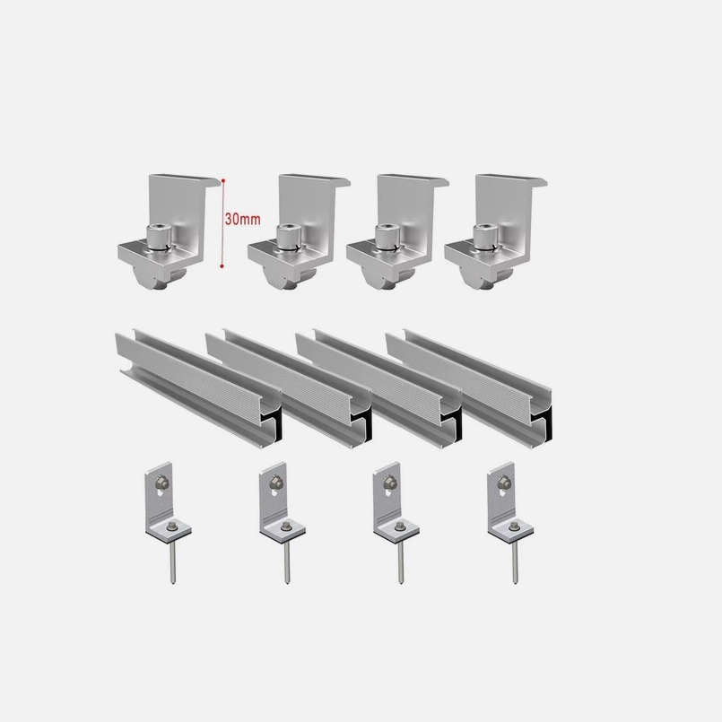 Solar Aluminum Rail L Feet Hanger Bolt Solar Mount for Metal Roof