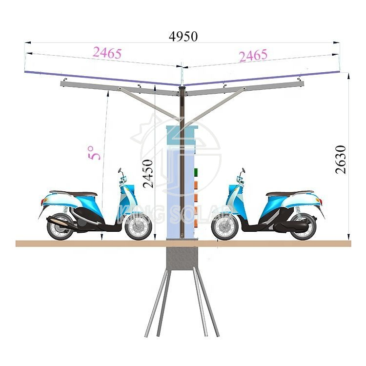 Open Design Steel Solar Carport Mounting Structure