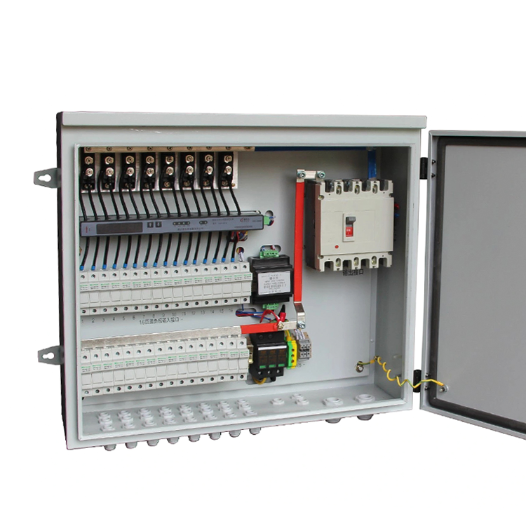 Outdoor Waterproof IP65 1000VDC PV Combiner Box 10 in 1 out 10 String Solar Surge Lightning Protection DC Combiner Box