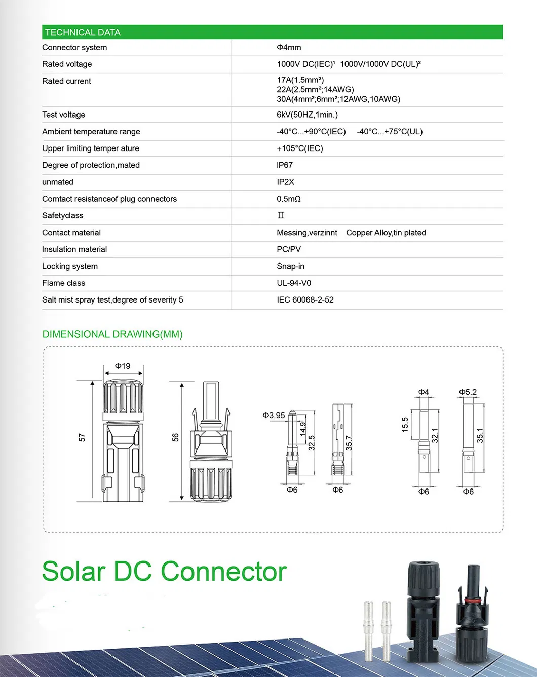 Solar Mc4 Energy System Connector 7