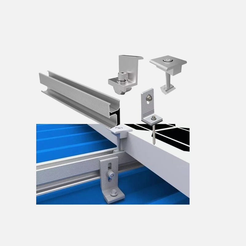 Solar Aluminum Rail L Feet Hanger Bolt Solar Mount for Metal Roof
