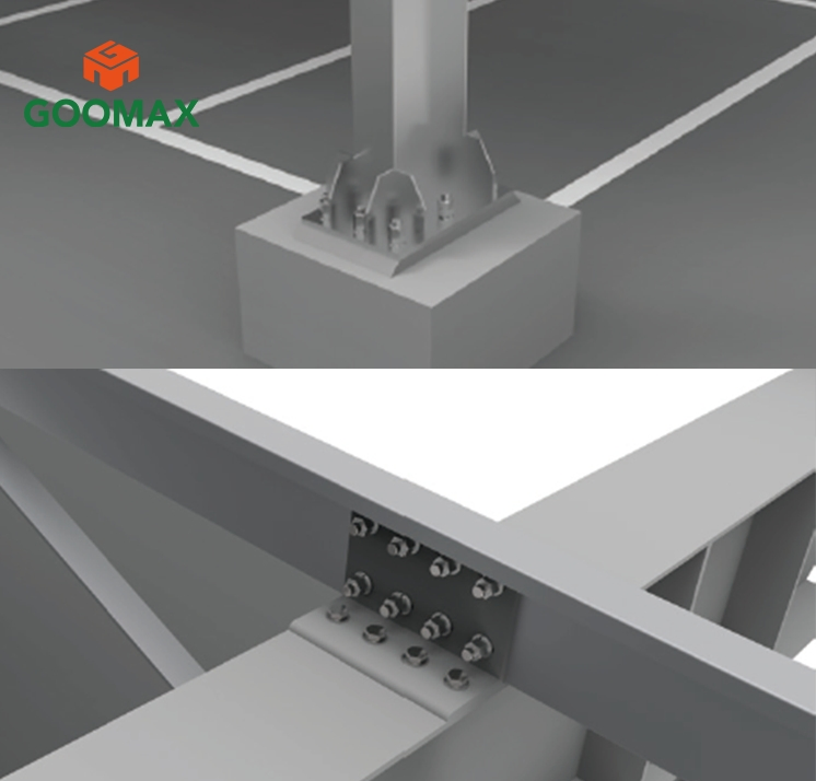 Goomax Custom Double-Side Solar Ground Mounting Carport Structure