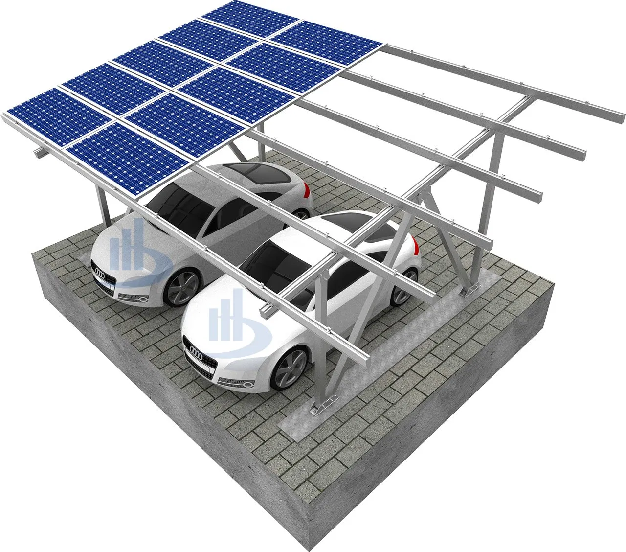 Easy to Install Carport Solar Mounting Parking Shed Solar Mounting System Carport Solar Panel Structure