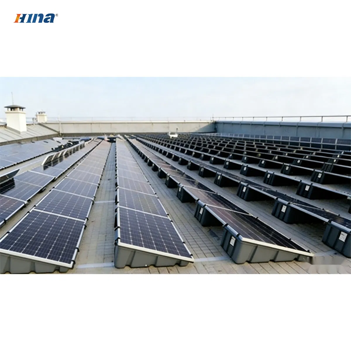 Plastic Bracket Ballasted Solar Flat Roof Mounting System