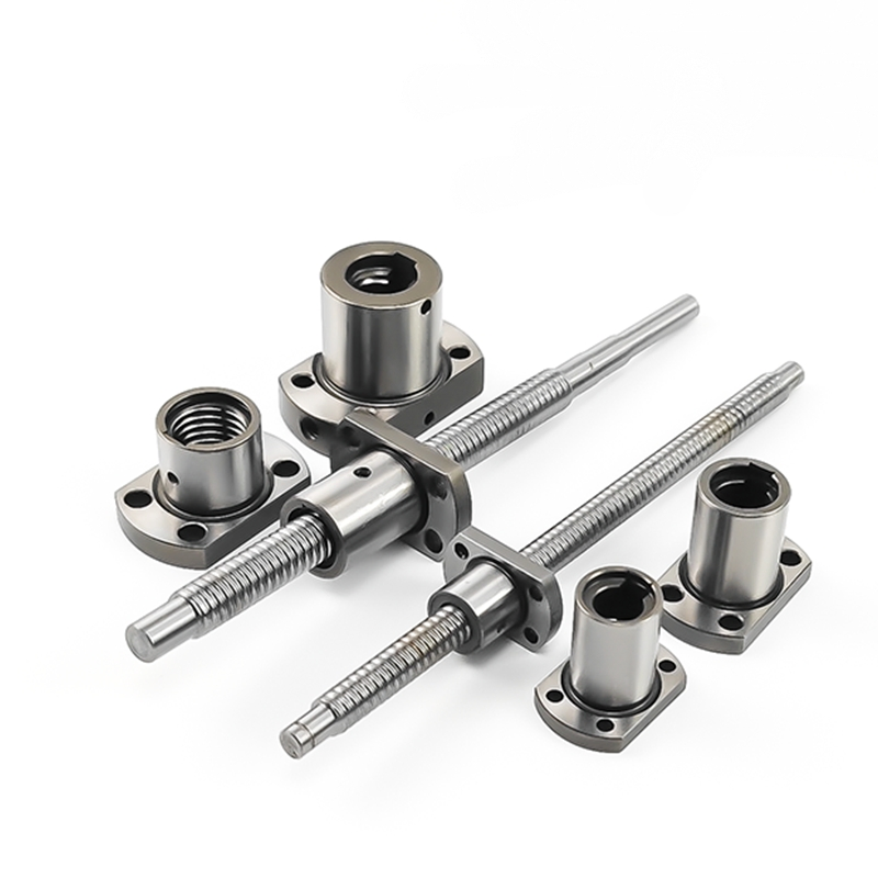 Precision C3 C5 C7 Ground Rolled Roller Right and Left Hand Thread Big/Miniature Steel Linear Motion Shaft Lead (4mm-100mm) with Nut for CNC Machine Ball Screw