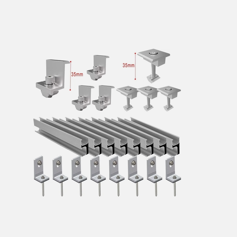Solar Aluminum Rail L Feet Hanger Bolt Solar Mount for Metal Roof