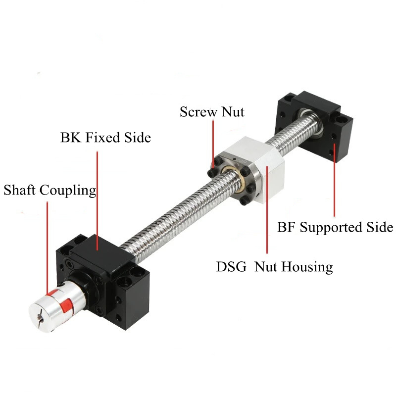 Factory CNC Lead Screw Rotating Nut C7 Precision Ground Ballscrew Sfu Sfnu Dfu Sfs Sfy Sfe Sfi 1204 1605 2505 Rolled Miniature Ball Screw with End Machined