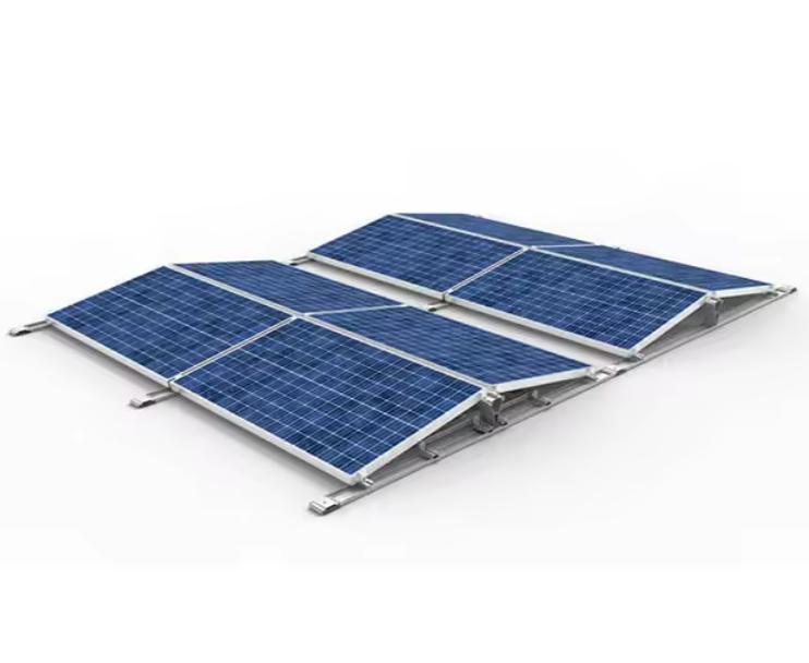Solar Panel Flat Roof Mounting System Aluminum Flat Roof Ballasted Solar Racking