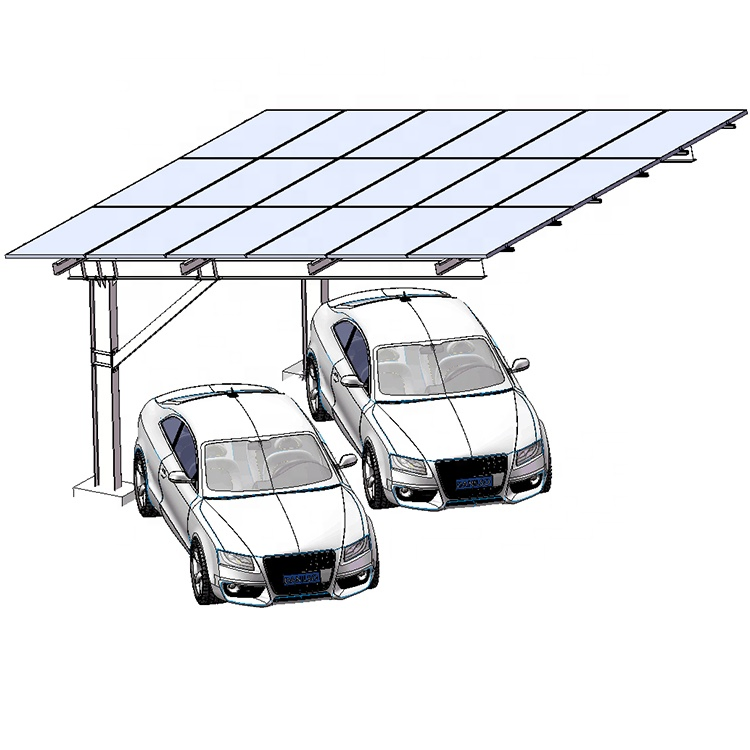 Easy to Install Carport Solar Mounting Parking Shed Solar Mounting System Carport Solar Panel Structure