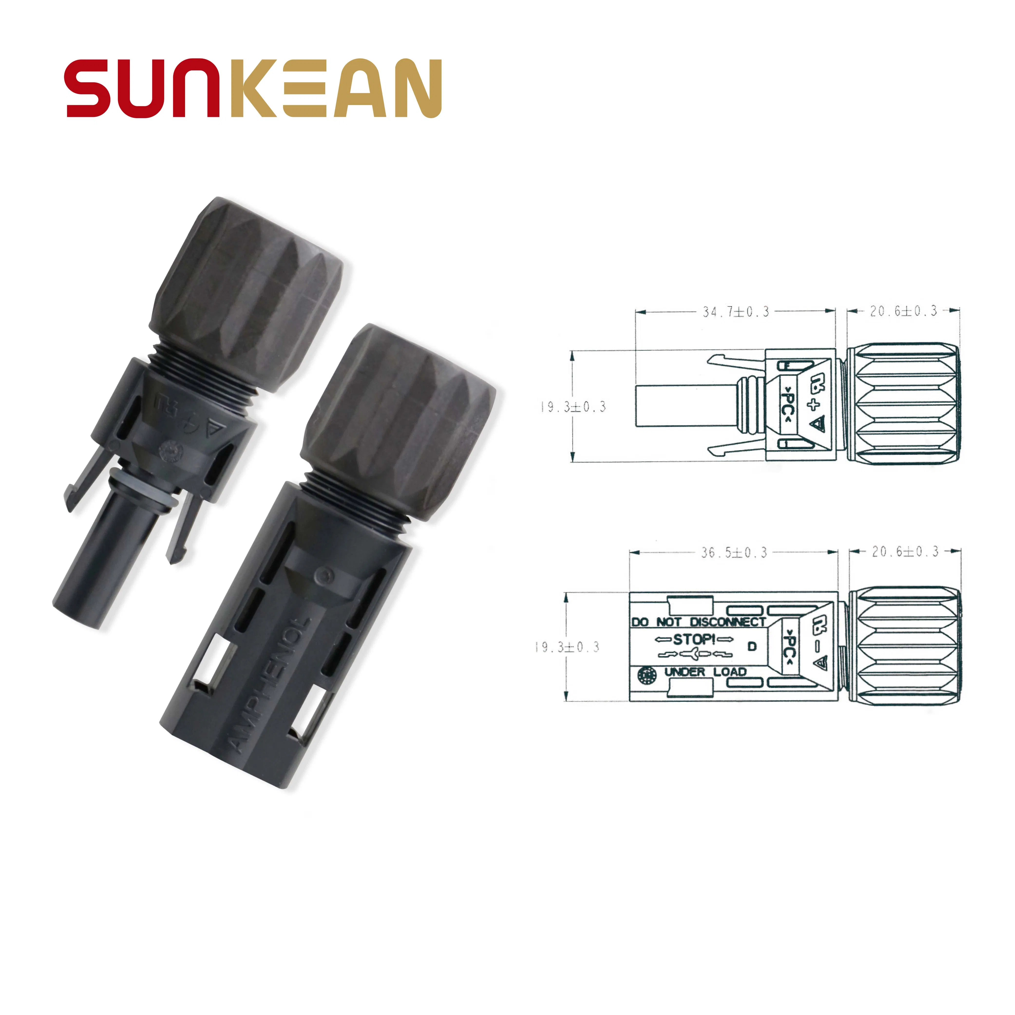 H4 Waterproof Solar Panel Connector TUV Certified Mc4 PV System