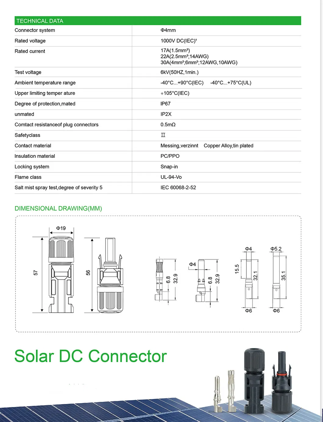 Solar Mc4 Energy System Connector 6