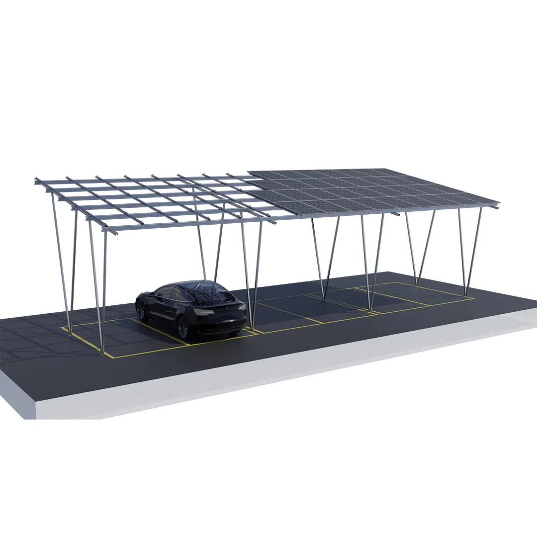 Ground Mount Solar Car Parking PV Mounting System Solar Carport Structure
